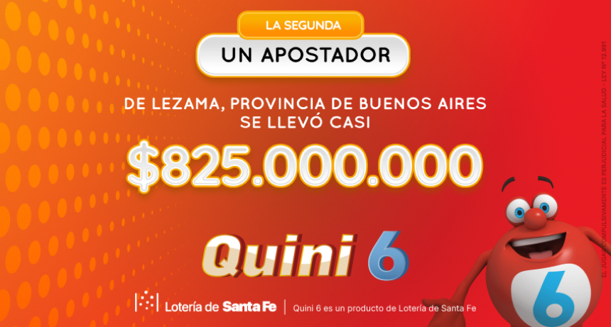 Un vecino de Lezama ganó más de 800 millones en el Quini Seis