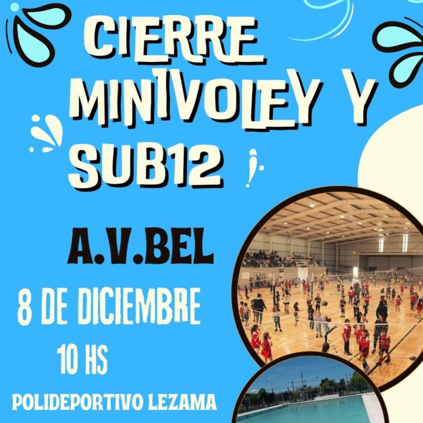 Equipos de minivoley y sub 12 zonal cerrarán el año con un gran encuentro en Lezama 