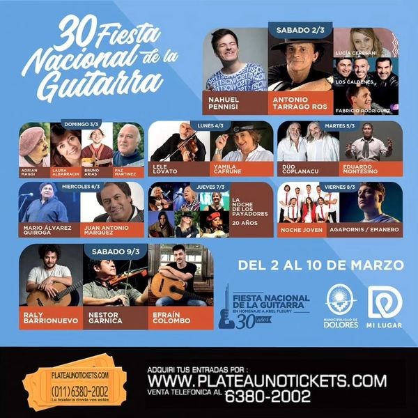 Con artistas consagrados llega una edición imperdible de la Fiesta Nacional de la Guitarra