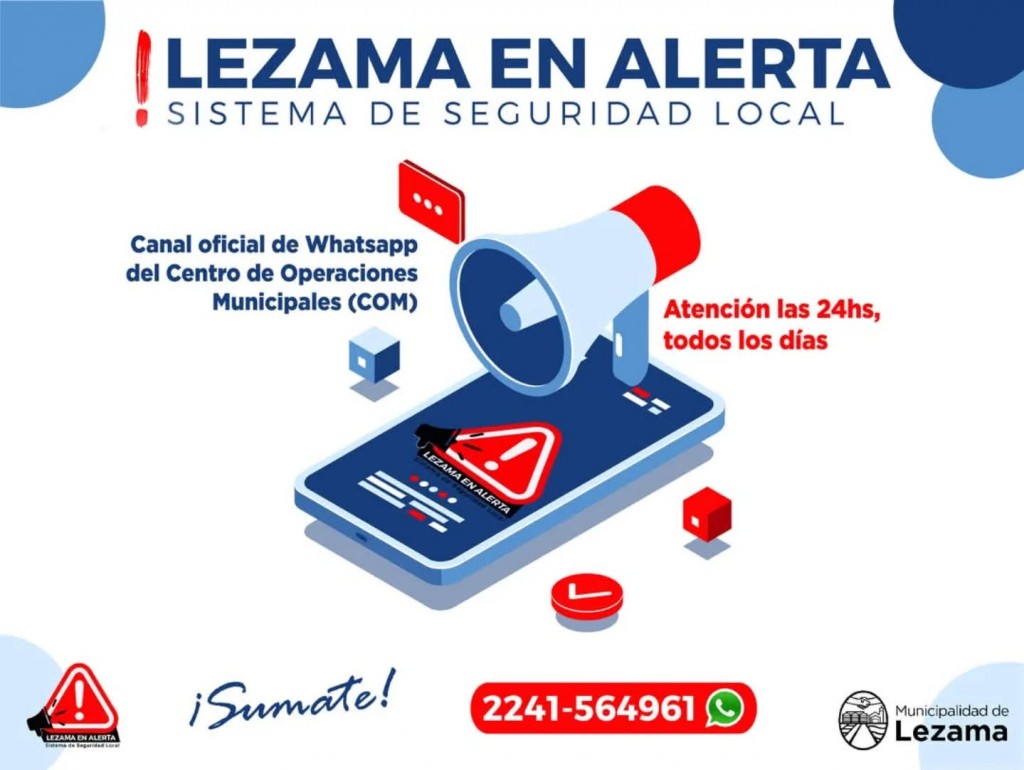El sistema “Lezama en Alerta” cumple 6 años 