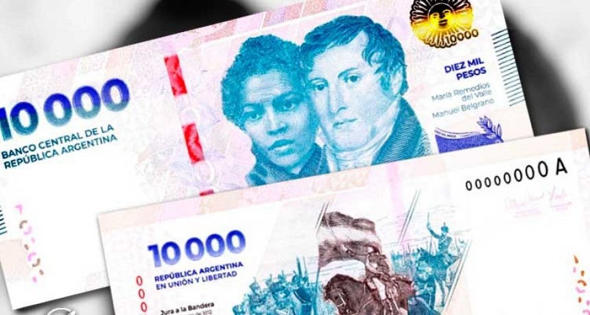Nuevo billete de $ 10 mil: el Banco Central comenzó su distribución y detalló las medidas de seguridad para reconocerlo