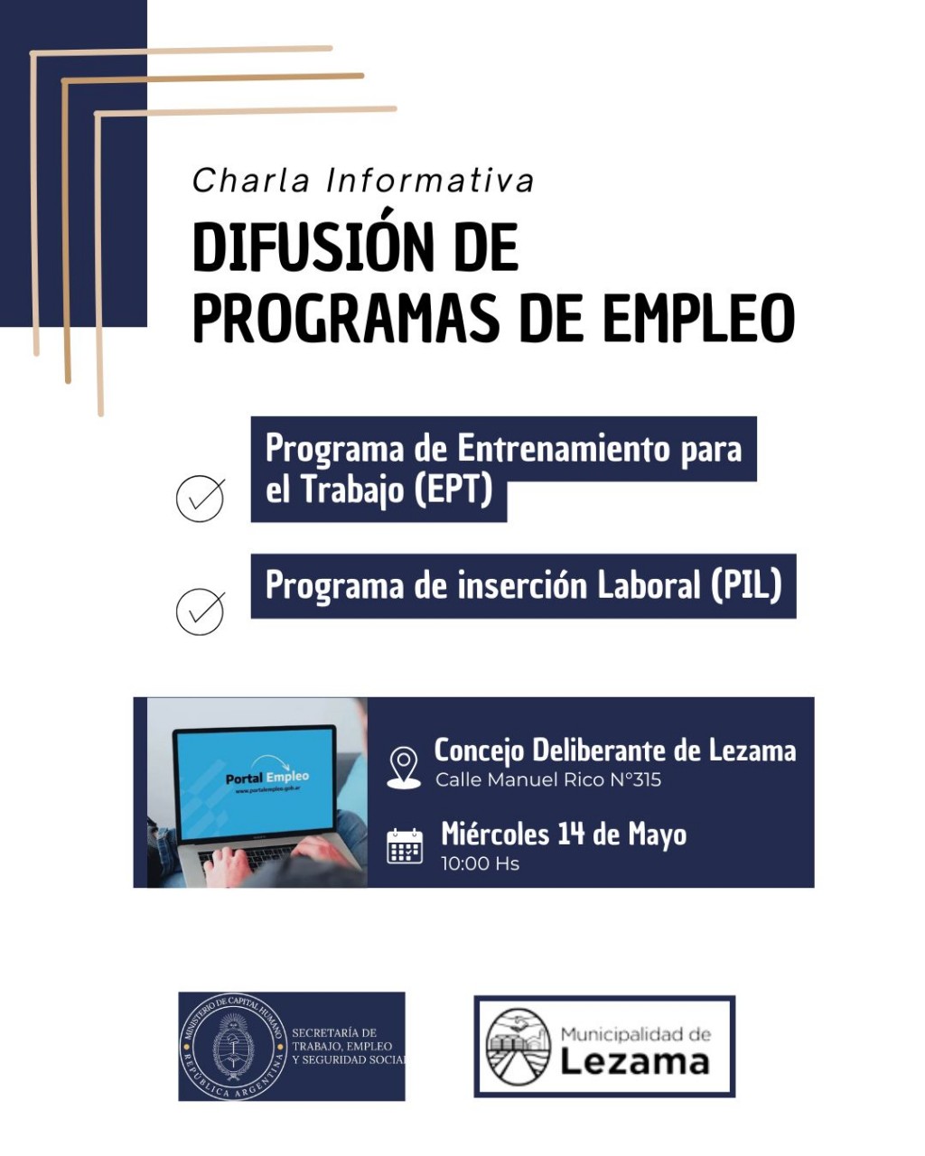 Atención comerciantes: se brinda una charla informativa sobre programas de empleo 