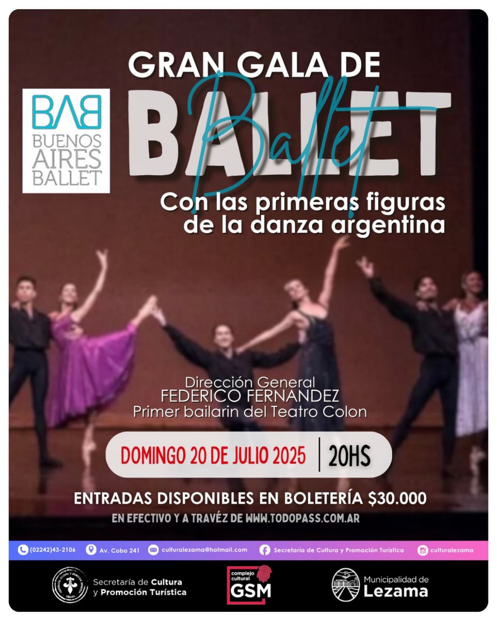 ¡Llega a Lezama la excelencia del ballet argentino!