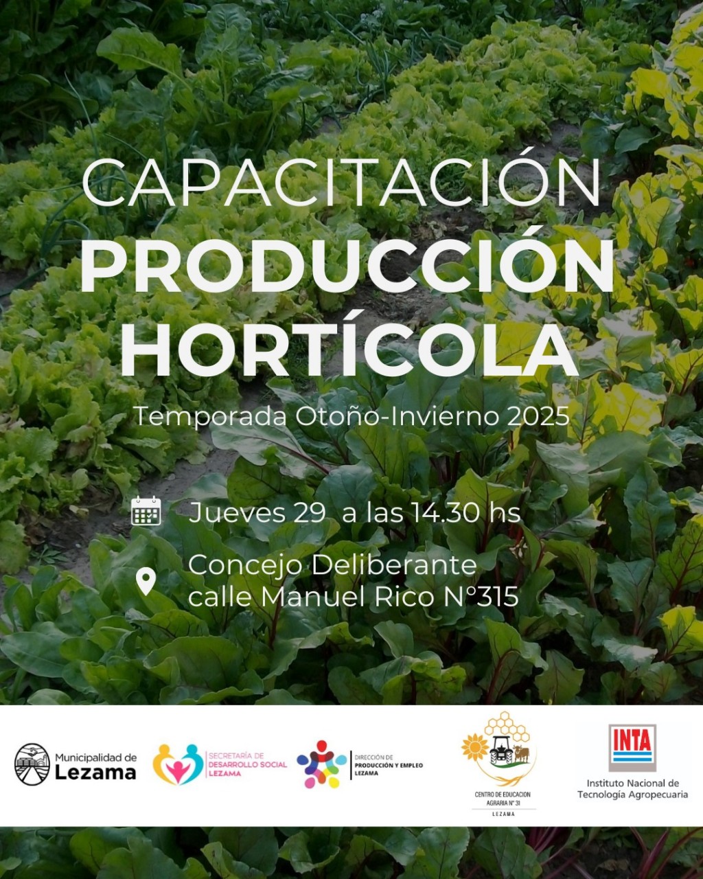 Nueva capacitación gratuita en Producción Hortícola 