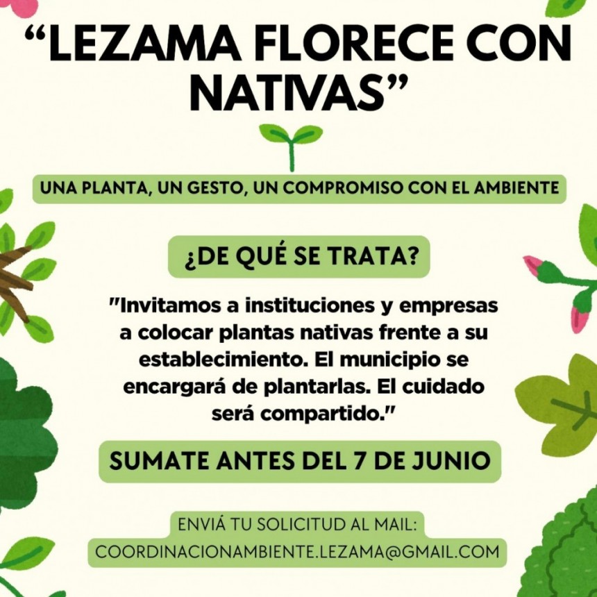Sumate a la campaña “Lezama florece con nativas”