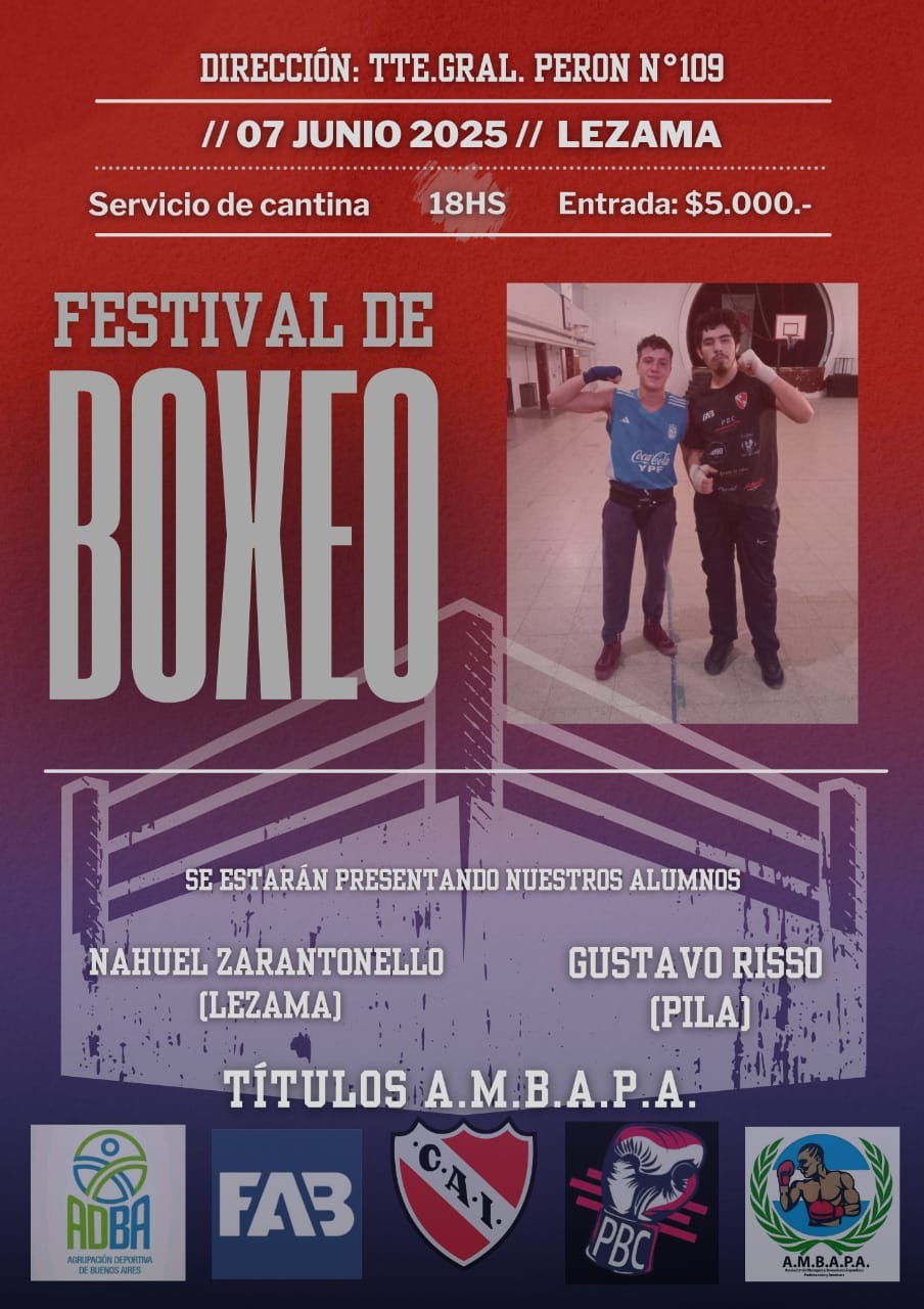 Jornada de Boxeo en el Club Independiente de Lezama