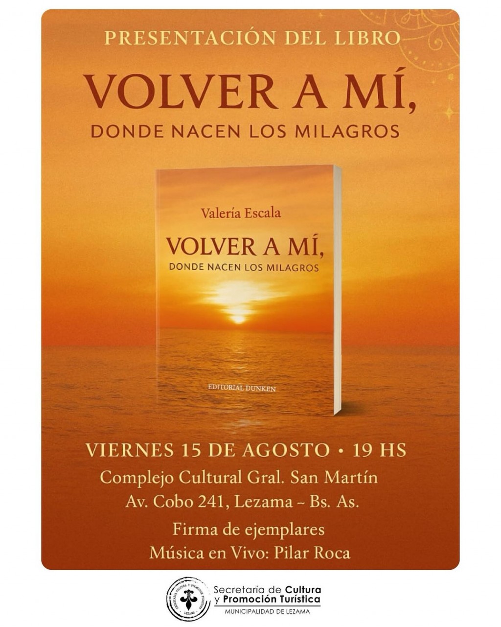 Presentación del libro “Volver a Mí, donde nacen los milagros” 