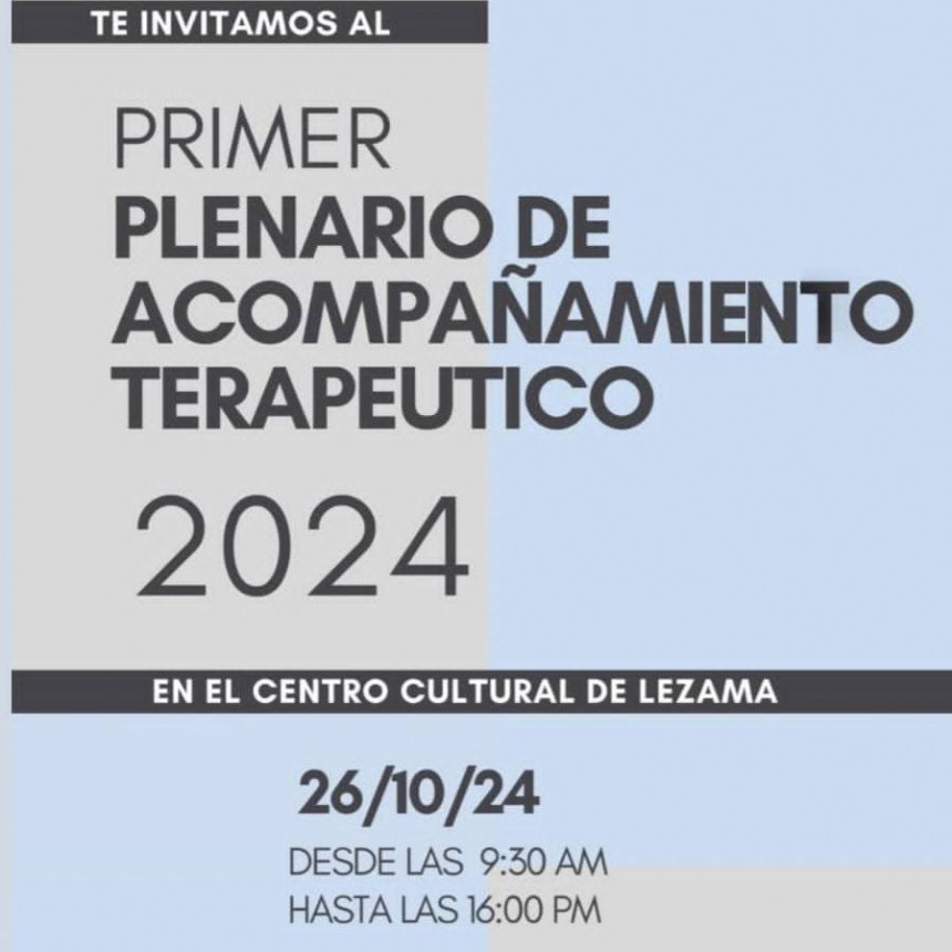 Primer Plenario de Acompañamiento Terapéutico en la ciudad de Lezama 