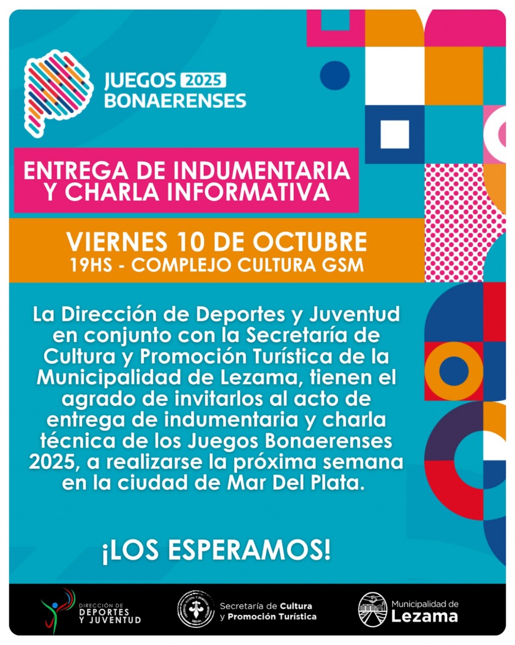 Juegos Bonaerenses 2025 – Entrega de Indumentaria y Charla Informativa