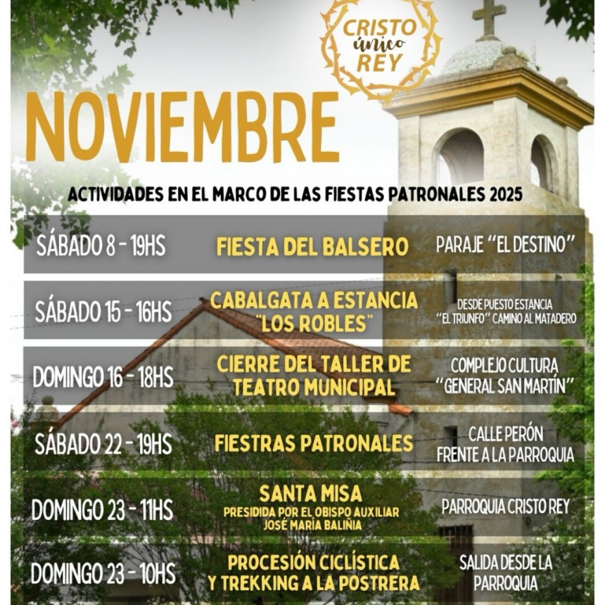 ¡Te invitamos a disfrutar de las Fiestas Patronales Cristo Rey 2025! 