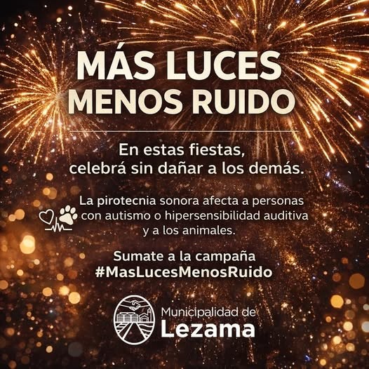 Más luces menos ruido: En estas fiestas celebrá sin dañar a los demás