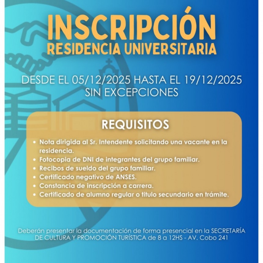 Está abierta la inscripción 2026 para la Residencia Universitaria de Lezama en La Plata 