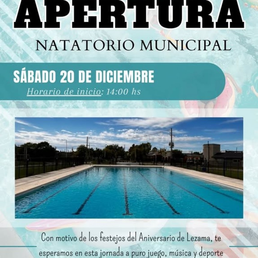 Apertura de la temporada de verano 2025/26 en el Natatorio Municipal