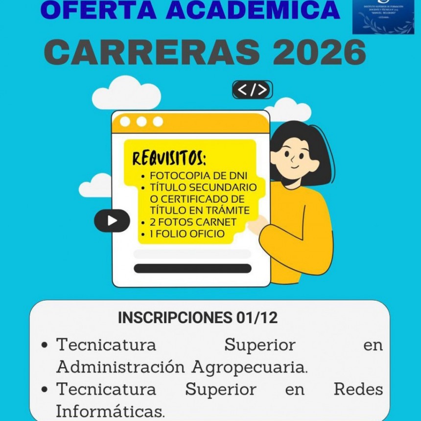 Instituto Superior 215 abre la inscripción para dos carreras