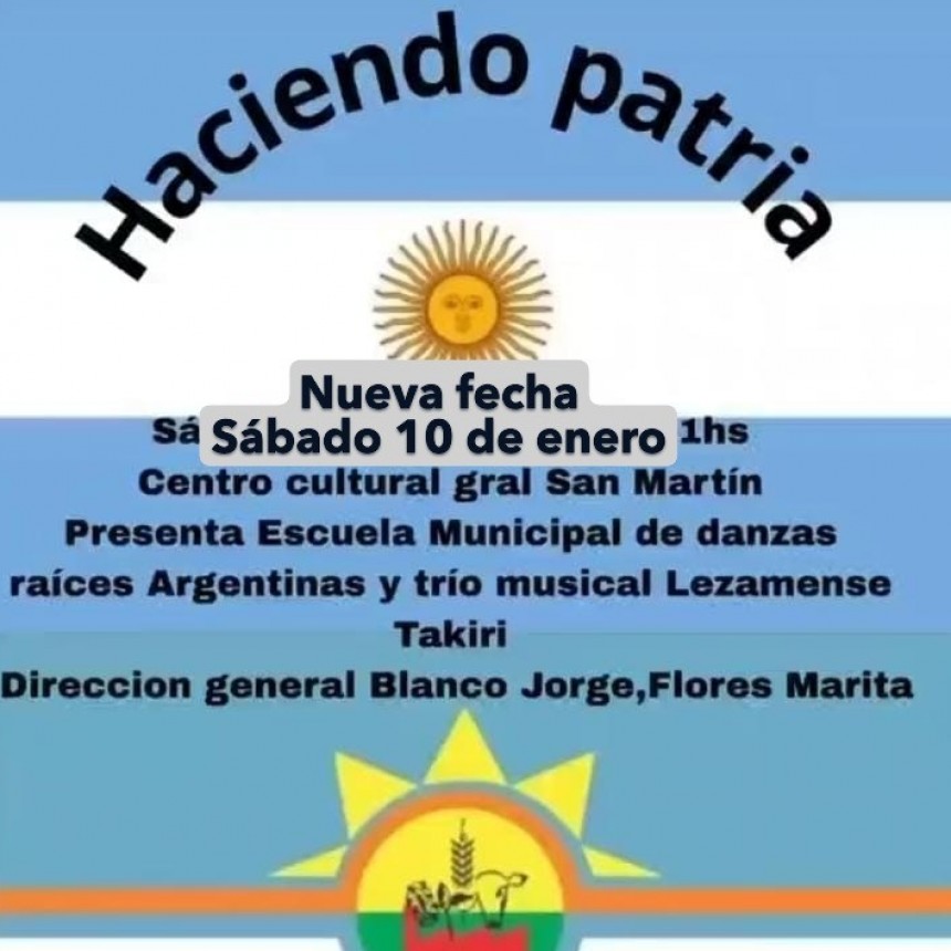 Haciendo Patria cambió de fecha